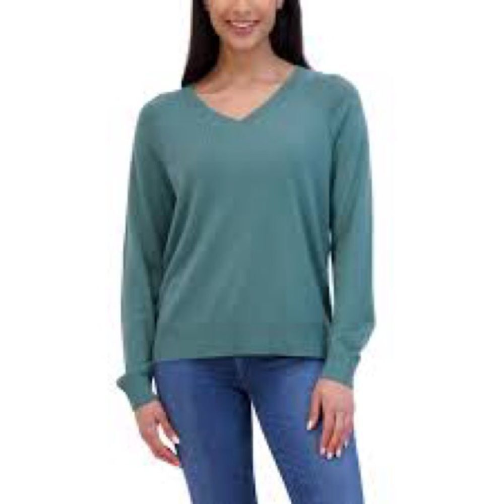 NWT Lucky Brand Teal V-Neck Sweater XL